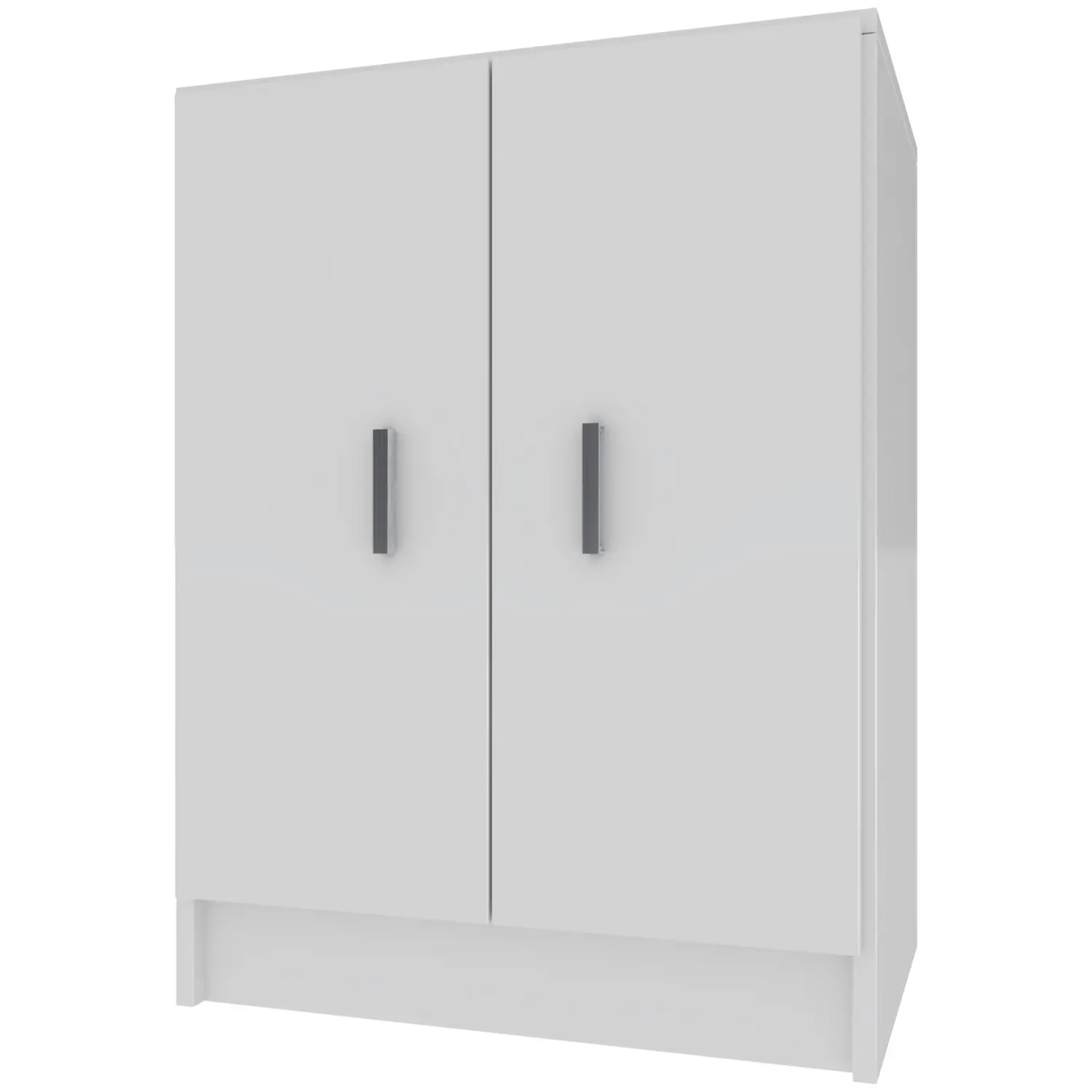 Armadio Basso Multiuso Con 2 Ante E Ripiani Regolabili – Bianco Opaco, Resistente, Per Bagno, Cucina, Lavanderia, Garage