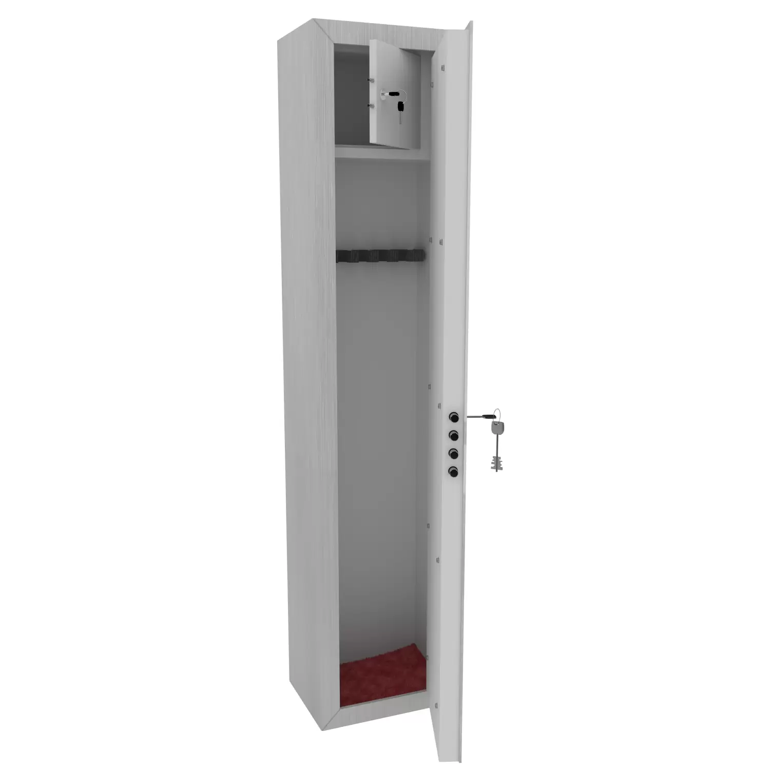 Armadio Portafucili Blindato 'Puebla' In Acciaio Effetto Legno - 8 Posti Con Cassetto - Foto 5