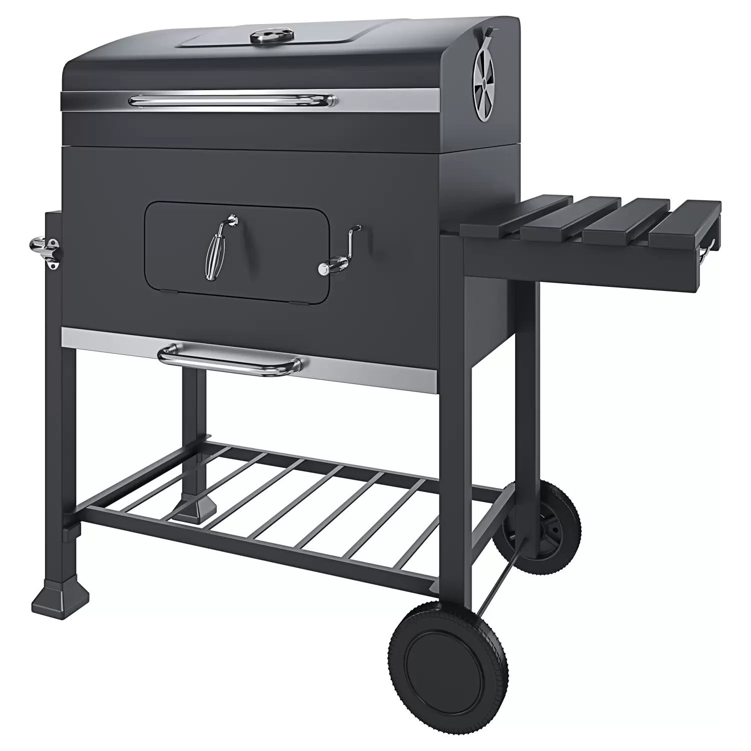 Griglia Per Barbecue In Acciaio Naturale Da 70 Cm - Con 4 Maniglie, Spessore 5 Mm, Made In Europe, Fatto A Mano