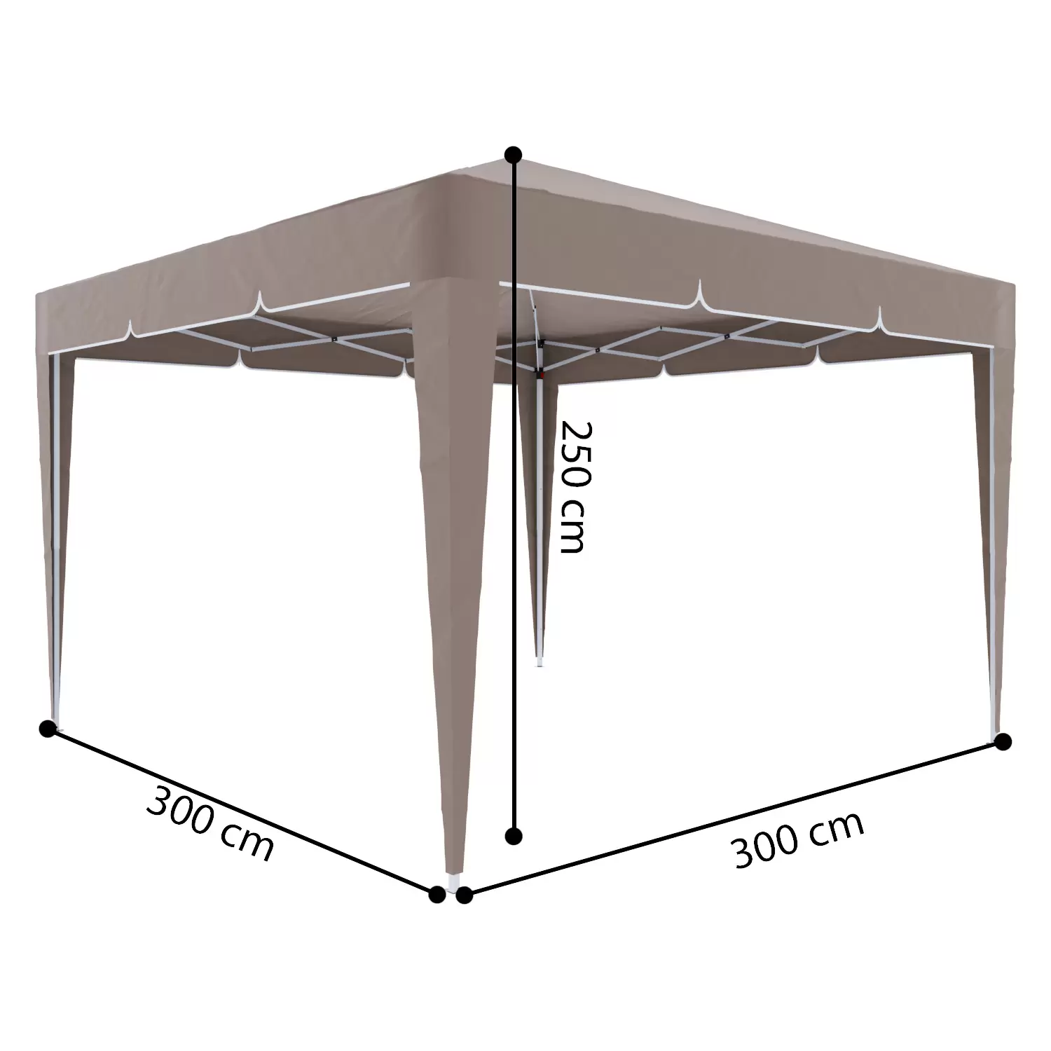 Gazebo Pieghevole 3x3m Depok | Giardino, Esterno, Con Sacche Pesi E Borsa Trasporto - Foto 3