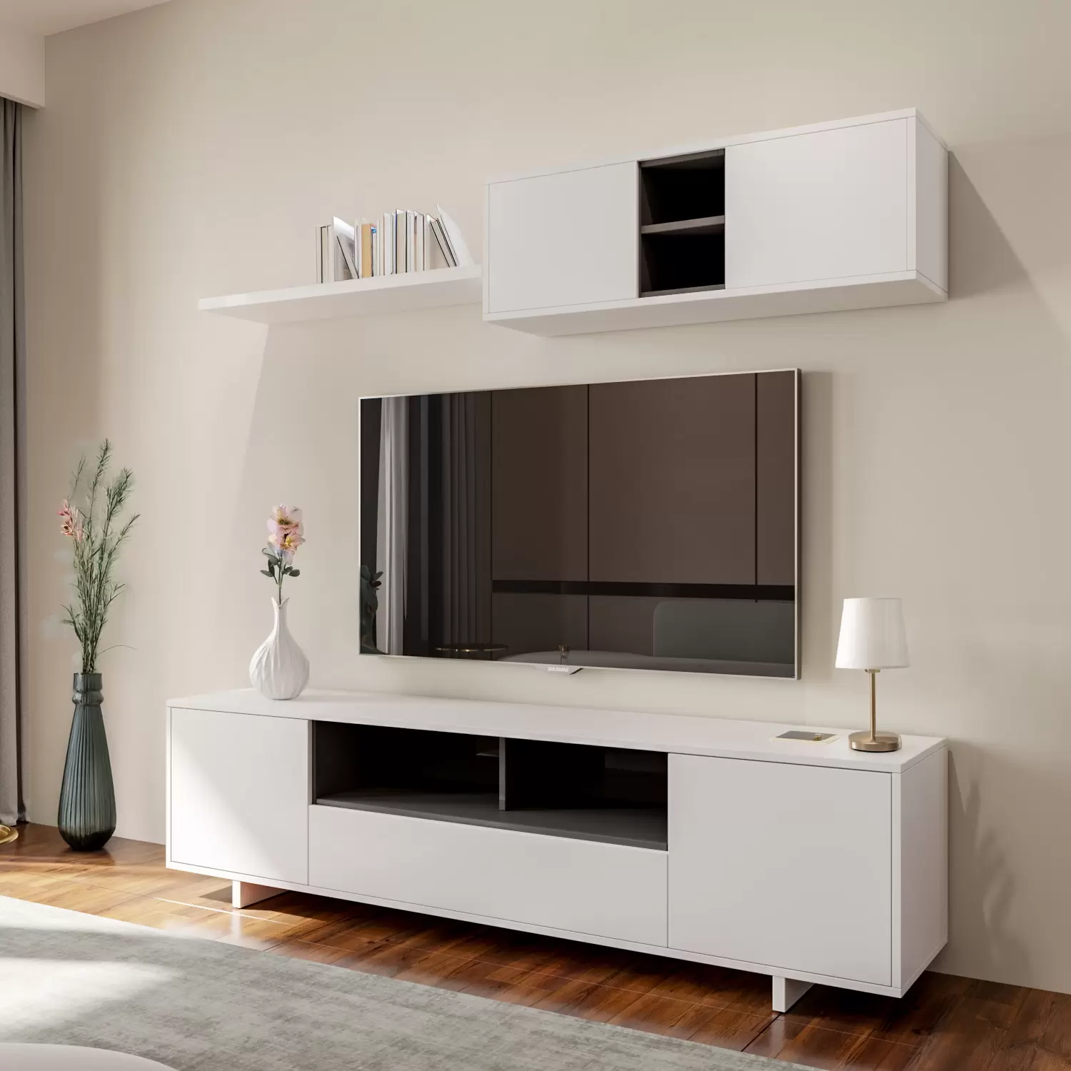Parete Attrezzata Imperial Mobile Soggiorno TV con Mensola Salotto