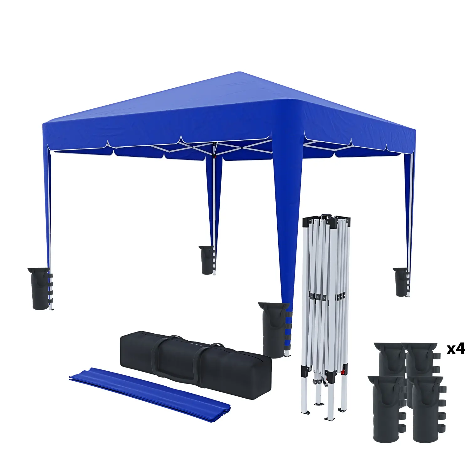 Gazebo Pieghevole 3x3m Idrorepellente con 4 Sacche…