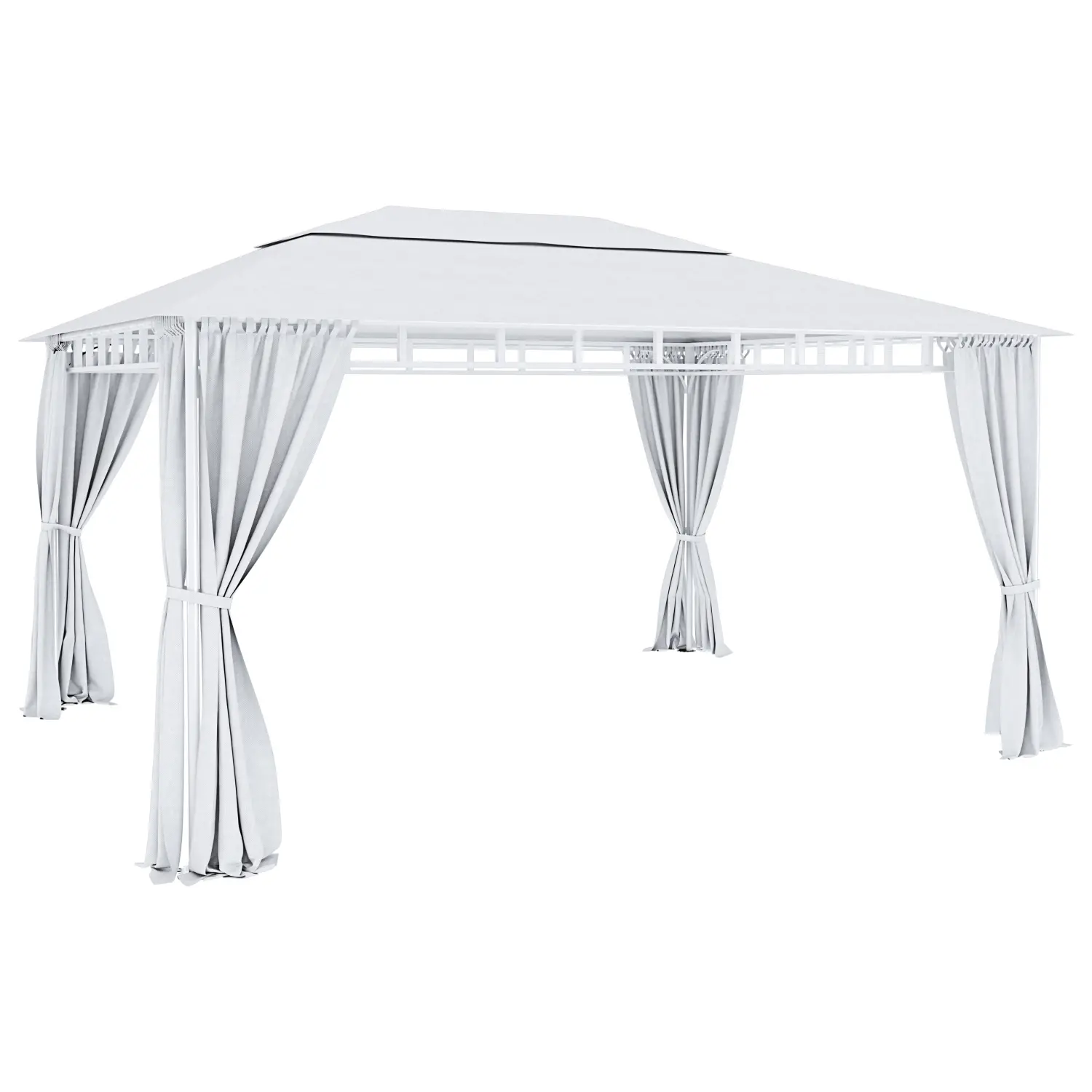 Gazebo 3x4 M Da Giardino Con Tende Laterali Richiud…
