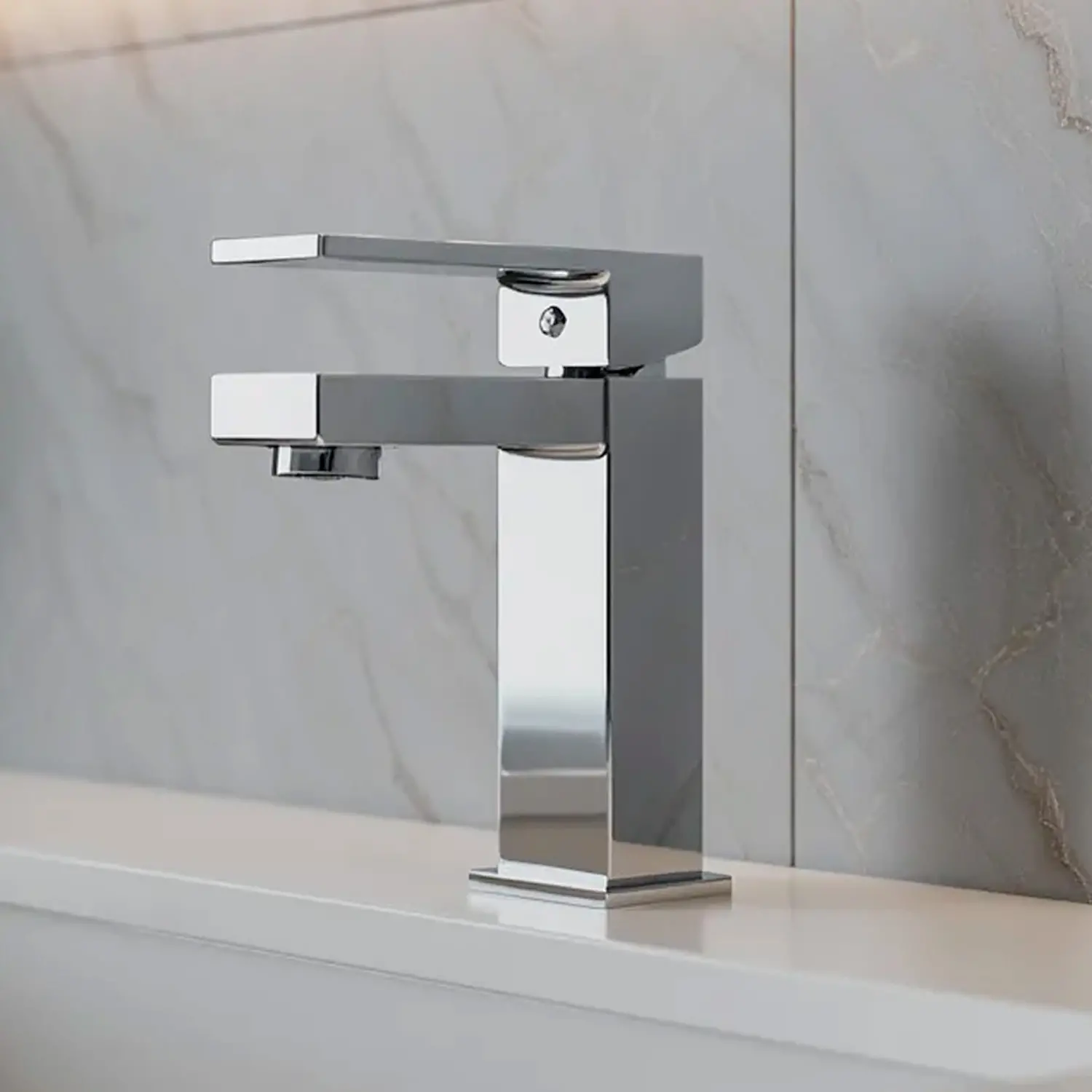 Rubinetteria Per Lavabo Rubinetto Lavabo CROMATO Cetus - Miscelatore Monocomando Moderno Per Bagno Bagno Elegante - Foto 3