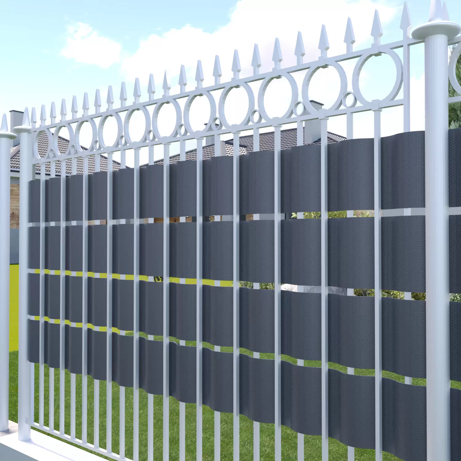 Ribelli Canniccio PVC Per Recinzioni Balcone - Frangivento Antracite 120x300 Cm - Foto 1