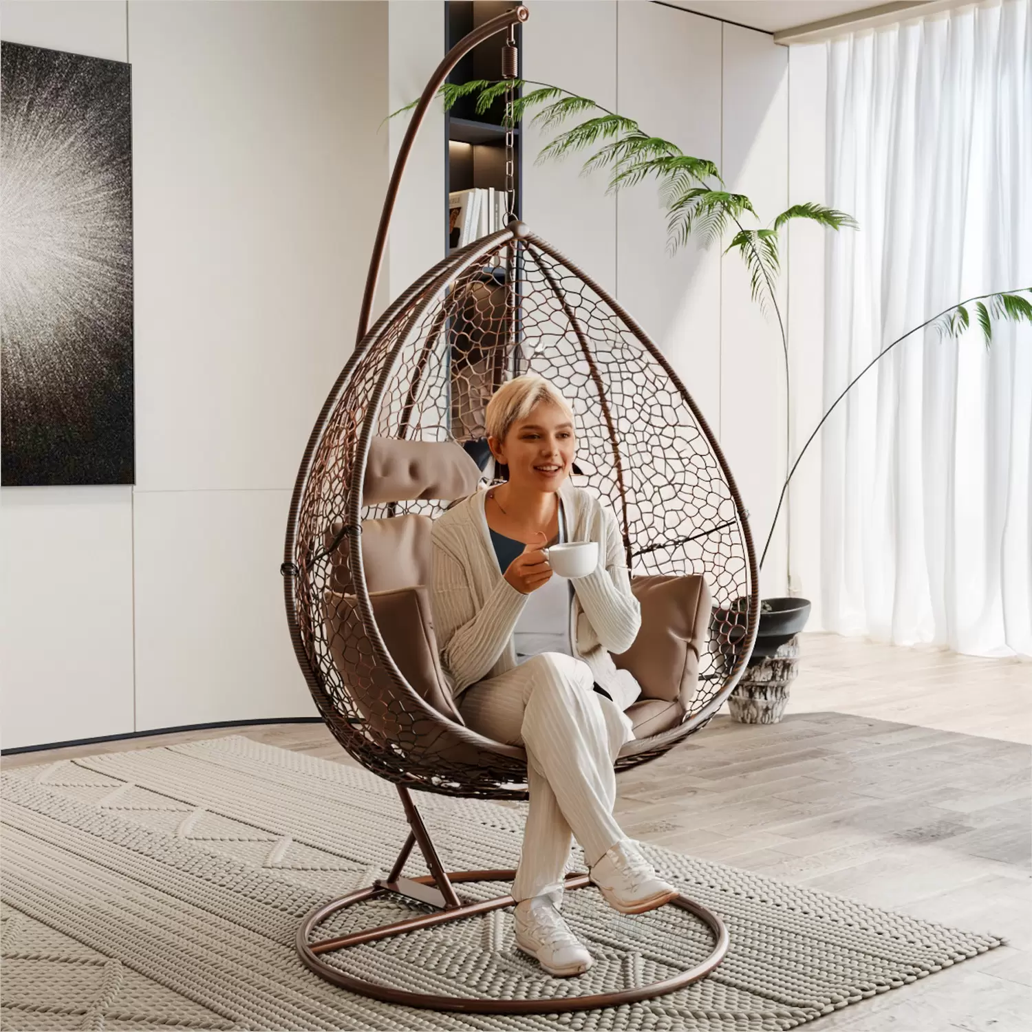 Poltrone Sospese Sedia Sospesa Da Esterno Rattan Poltrona Sospesa