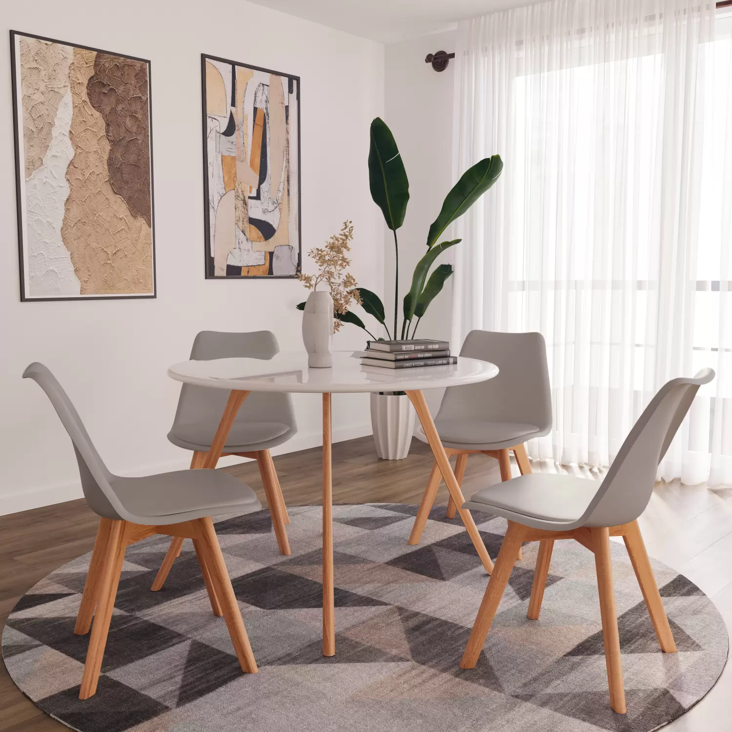 Set Di Sedie Per Sala Da Pranzo Ufficio Con Gambe In Faggio