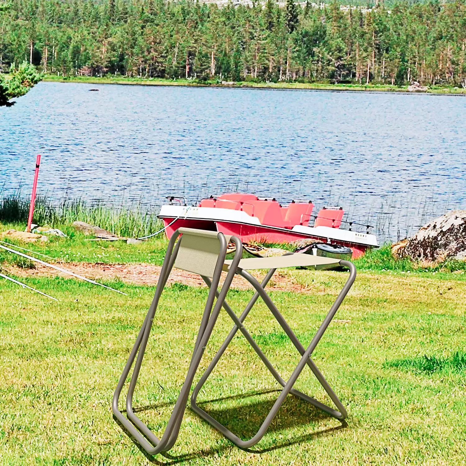 Sgabello Pieghevole Per Camping Campeggio Mini Sedia Seggiolino