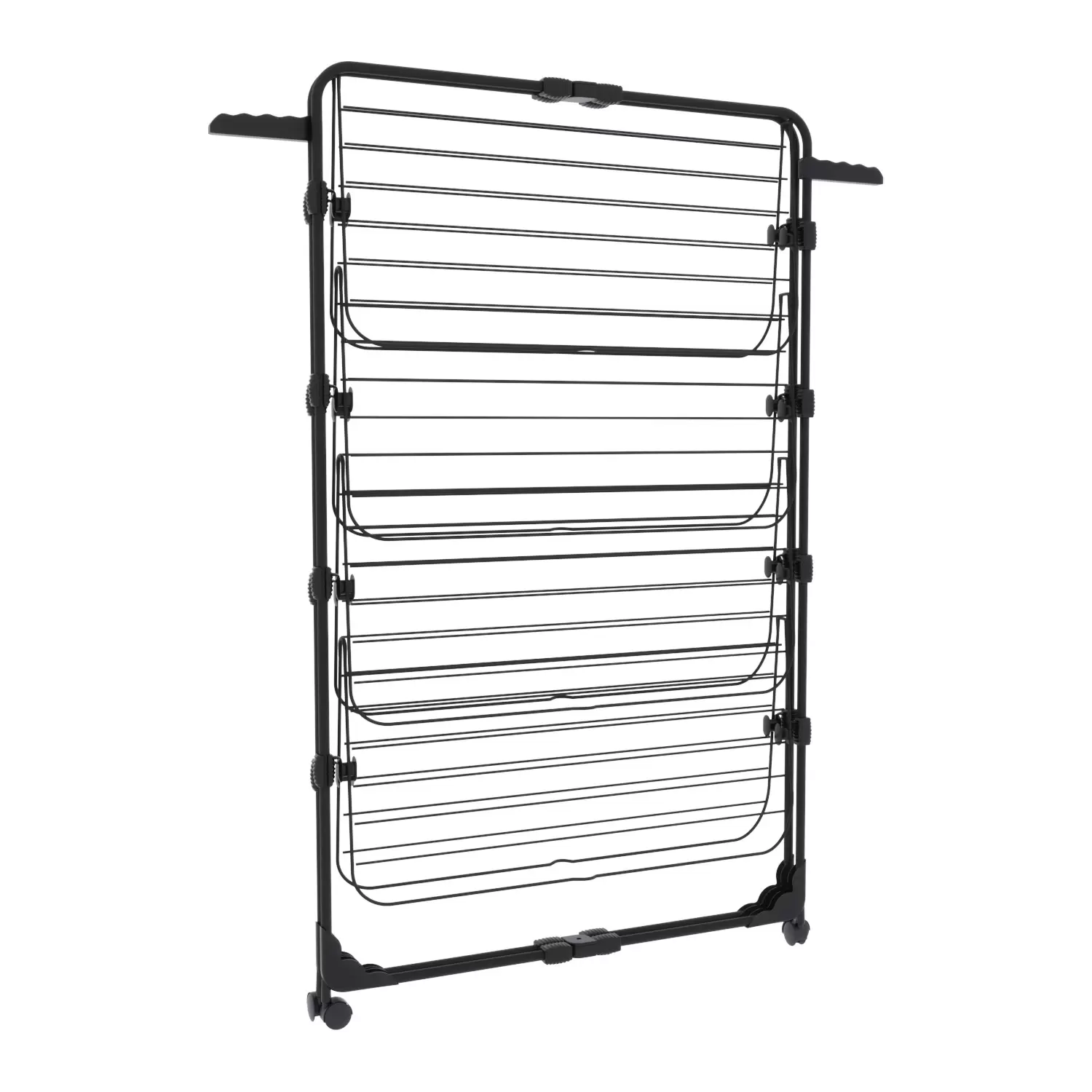 Stendibiancheria A Torre Con Ruote - 3 Livelli, Pieghevole, Portagrucce, Spazio 30m - Foto 2