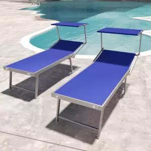 Coppia Di Lettini Verde Prendisole Pieghevole Professionale In