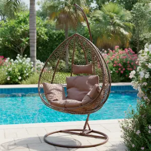 Sedia A Dondolo Poltrona Sospesa Pensile In Poly Rattan Design