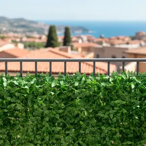 Windhager Balkon-Abdeckung Copertura, Telo Protettivo Per Balcone, Protezione Per Ringhiere In Legno, 0,8 X 5 M, 210 G/m2, Marrone, 07047 - Foto 8