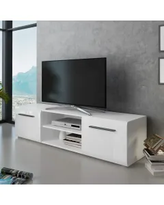mobile-porta-tv-con-maniglie-nere-con-2-ante-e-2-ripiani-aperti-design-moderno-per-soggiorno-adatto-a-tv-fino-a-65-pollici-160-x-40-x-396-cm-bianco-lucido-439669