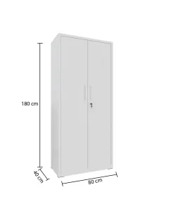 Armadio Armadietto In Metallo Multiuso A Doppia Anta Con 5 Ripiani Regolabili E Chiusura Con Doppia Chiave Mobiletto Per Documenti Strumenti Ufficio Garage Studio