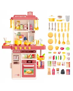 Cucina Giocattolo Bambini Con Luci E Suoni Realistici Rubinetto Con Riciclo Acqua Forno E Fornelli Apribili 50 Accessori Inclusi Gioco Educativo Per Bambini Dai 3–8 Anni