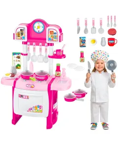 Cucina Giocattolo Per Bambini Con Luci E Suoni Realistici 18 Accessori Rubinetto Con Sistema Di Riciclo Dell'Acqua E Forno Apribile Set Cucina Educativo Per Bambini Dai 3–8 Anni
