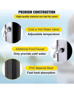 doccia-solare-35-litri-220-cm-per-giardino-piscina-soffione-cromato-getto-a-pioggia-con-regolatore-temperatura-e-doccetta-per-piedi-attacco-per-tubo-flessibile-piscina-esterno-terrazzo-argento-nero-191308-191308-3