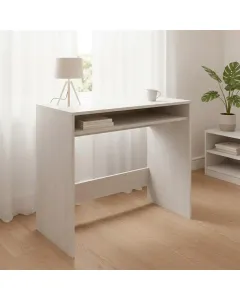 Scrivania Da Studio Compatto Tavolo Con Vano Portaoggetti Integrato Design Moderno Per Home Office Cameretta E Smart Working 79 x 43 x 78 Cm