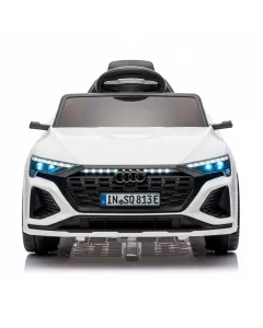 Auto Elettrica Bambini Audi SQ8 e-Tron 12V Con Licenza Ufficiale Sedile in Pelle Ruote EVA Telecomando 2.4GHz Luci LED MP3 Soft Start Porte Apribili Auto 3–6 Anni
