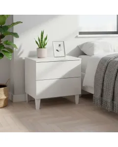 Comodino Con 2 Cassetti Cassettiera Settimino Mobile Da Camera Da Letto Moderno Mobiletto Con Piedini Struttura Compatta in Melaminico Antigraffio Montaggio Facile 50 x 34 x 39 Cm