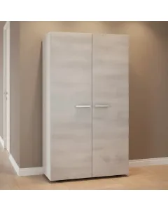 Armadio Mobiletto Portascarpe Huelva Scarpiera in Legno con Sette Ripiani e Due Ante 104 x 55 x 36 cm