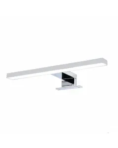 Applique LED Da 7 Watt in ABS Cromato Luce Fredda 6000K IP44 Installazione su Bordo Specchio Illuminazione Uniforme Anti Riflesso Per Bagno Moderno e Zona Lavabo Design Elegante Argento
