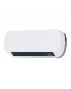 Termoventilatore Da Parete In Ceramica 2000 W Con Display LED Telecomando Timer 12h 3 Modalità Termostato Da 10 a 49°C IP22 Filtro Antipolvere Sicurezza Overprotect 45 x 12 x 19 Cm