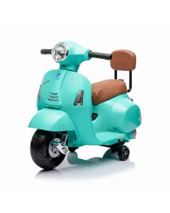 Moto Elettrica Per Bambini Mini Vespa GTS Piaggio 6V Scooter Con Licenza Ufficiale Sedile In Pelle E Schienale Luci E Suoni Realistici Batteria Ricaricabile E Caricatore 18 - 36 Mesi