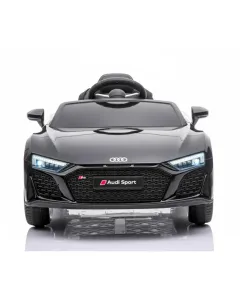 Auto Elettrica Bambini Audi R8 Sport 12V con Licenza Ufficiale Telecomando 2.4GHz Doppio Motore 30W Sedile in Eco Pelle Luci LED MP3 USB Bluetooth Porte Apribili 3–5 km/h