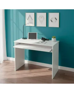 Scrivania Per Cameretta Postazione Desk PC Studio Ufficio Design Moderno Con Piano Scorrevole Piedini ABS Ideale Per Studio Compiti E Lavoro Quotidiano 90 x 54 x 79 Cm