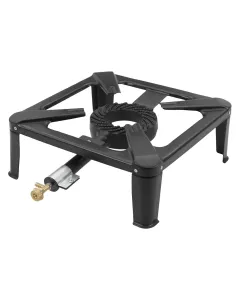 Fornello A Gas GPL 5,5 kW con Bruciatore in Ghisa Struttura a 4 Piedi Stabile Design Compatto Ideale per Campeggio Outdoor Giardino Cucina Esterna 30 x 30 x 11,5 cm