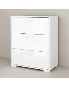 Cassettiera a 3 Cassetti Comò Comodino Mobile Contenitore Salvaspazio Design Moderno Minimalista Per Camera da Letto Ingresso Soggiorno 70.2 x 39.8 x 82.7 Cm