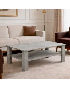 Tavolino Da Caffè Con Ripiano Inferiore E Vano A Giorno Tavolo Basso Stile Nordico Design Minimal Per Soggiorno Salotto Zona Living Struttura Resistente 47 x 110 x 65 Cm