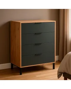 Cassettiera A 4 Cassetti Salvaspazio Per Camera Da Letto Cabina Armadio Corridoio Mobile Contenitore Moderno Design Elegante Minimal