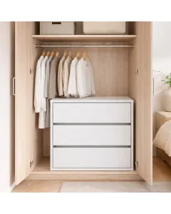 Cassettiera A 3 Cassetti Con Guide Metalliche Salvaspazio E Compatta Per Camera Da Letto Armadio Cabina Armadio Design Moderno Minimal