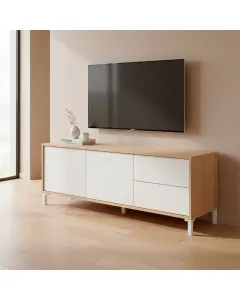 Mobile Tv Credenza Soggiorno Porta Televisione Madia Design Moderno Arredo Casa Mobile Basso Tv Melaminico Scandinavo Salotto Compatto Contenitore Multimediale 130 x 41 x 47 Cm