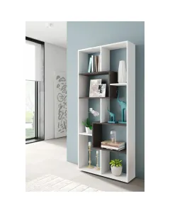 Libreria 8 Scomparti Reversibile Verticale o Orizzontale Scaffale Da Parete o Divisorio Mobile Mobiletto Moderno Design Per Soggiorno Studio e Living 180 x 80 x 25 Cm