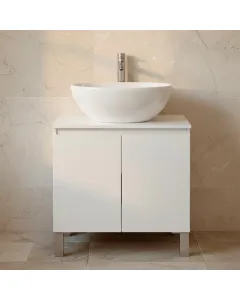 Mobile Bagno Sotto Al Lavabo Mobile Da Appoggio Con 2 Ante E Mensola Interna Salvaspazio Design Moderno Ideale Per lavabi Con Colonna Lavanderia Ripostiglio 60 x 40 x 63.5 Cm