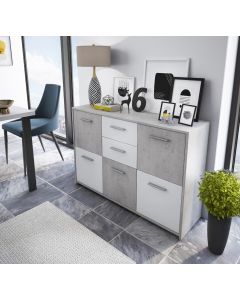 mobile-contenitore-credenza-moderna-con-5-ante-e-2-cassetti-in-melaminico-mobile-multiuso-per-soggiorno-ingresso-studio-sala-da-pranzo-114-x-77-x-32-cm-bianco-e-grigio-cemento-439593