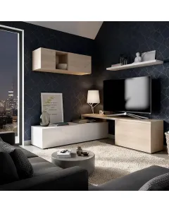 parete-attrezzata-mobile-soggiorno-tv-con-mensola-pensile-salotto-legno-base-televisione-sala-da-pranzo-design-moderno-modulare-reversibile-adelaide-201-x-41-x-44-cm-colore-bianco-e-rovere-441324