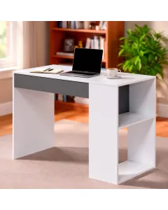 Scrivania Da Lavoro Per Computer Desk Con Cassetto Reversibile Design Moderno Ufficio Home Office Casa Cameretta Camera Soggiorno 73 x 101 x 50 Cm