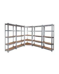 sistema-di-5-scaffali-metallo-e-mdf-1-scaffale-angolare-e-4-scaffali-per-magazzino-alta-portata-25-ripiani-totali-regolabili-scaffalatura-officina-garage-cantina-capannone-da-4375-kg-design-modulare-191135-1
