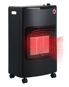 Stufa a Gas GPL 4,2 kW con 3 Livelli Pannelli Infrarossi Accensione Piezoelettrica CE Sicurezza ODS e Anti-Ribaltamento Ruote per Trasporto Adatta Interni fino 60m&sup3;