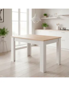 Tavolo Da Pranzo 4 Posti Fisso Stile Nordico Moderno Minimal Tavolino Per Cucina Sala Da Pranzo Soggiorno Zona Living 108.5 x 67 x 78 Cm
