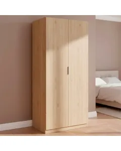 Armadio Guardaroba A 2 Ante Con Asta Appendiabiti E Ripiano Interno Mobile Armadio Salvaspazio Per Camera Da Letto Ingresso Ripostiglio Design Moderno Minimal 81 x 52 x 180 Cm