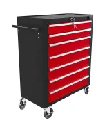 carrello-da-officina-con-7-scomparti-in-metallo-cassetti-con-serratura-centralizzata-rivestimento-antiscivolo-e-ruote-con-freno-di-stazionamento-porta-attrezzi-77-5-x-33-x-70-cm-rosso-e-nero-191353-1