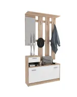 mobile-nada-mobiletto-da-ingresso-con-scarpiera-appendiabiti-e-specchio-arredo-arredamento-corridoio-entratina-97-x-35-x-25-cm-bianco-e-quercia-191059-1
