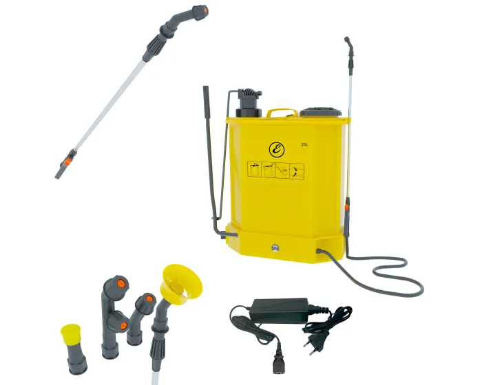 pompa-a-spalla-elettrica-20-litri-spruzzatore-nebulizzatore-irroratrice-doppia-funzione-batteria-e-manuale-per-giardino-disinfestazione-fertilizzante-lancia-in-acciaio-e-4-ugelli-zaino-leggero-giallo-191318-1