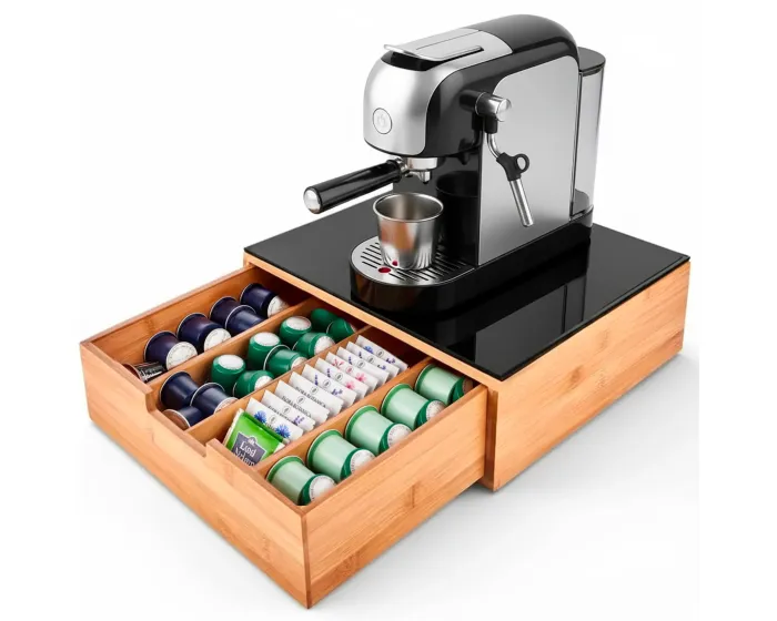 porta-cialde-in-bambugrave-con-cassetto-4-scomparti-ripiano-in-vetro-organizer-capsule-caffegrave-cialde-bustine-tegrave-tisane-zucchero-design-elegante-per-cucina-e-ufficio-30-x-30-x-10-cm-marrone-440468